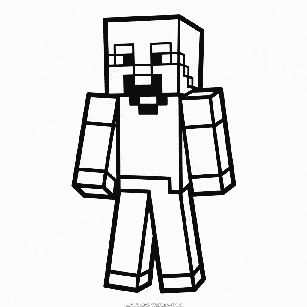 Tekening Minecraft Personage