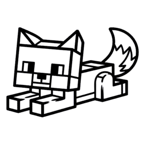 Tekening Minecraft Vos