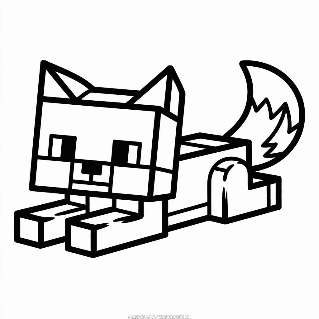 Tekening Minecraft Vos