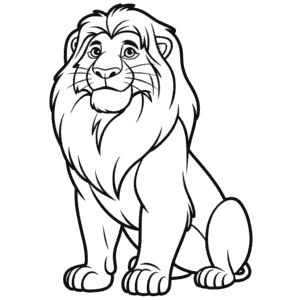 Tekening Mufasa uit De Leeuwenkoning