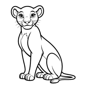Tekening Nala uit De Leeuwenkoning
