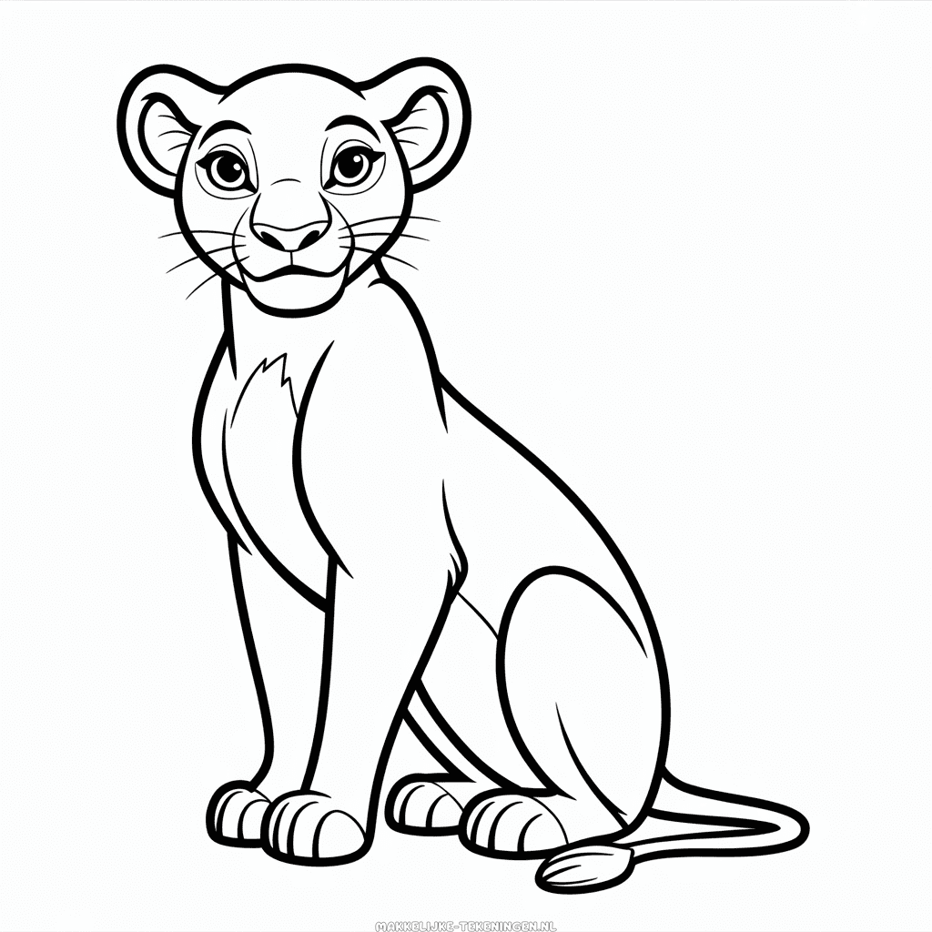 Tekening Nala uit De Leeuwenkoning