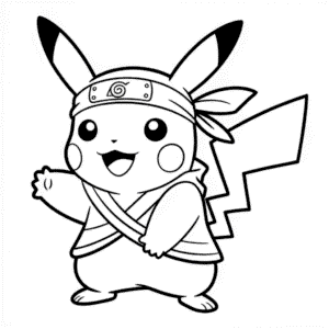 Tekening Naruto Pikachu