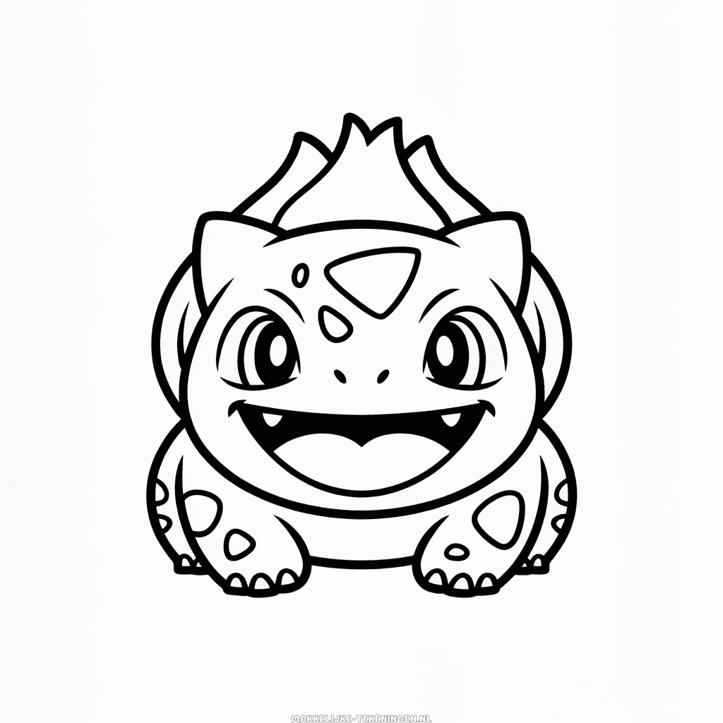 Tekening Pokémon Bulbasaur Gezicht