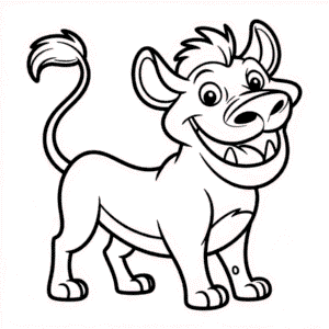Tekening Pumbaa uit De Leeuwenkoning