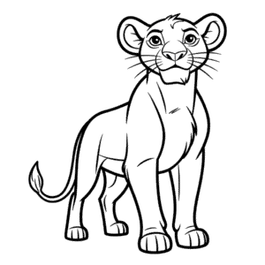 Tekening Sarabi uit De Leeuwenkoning