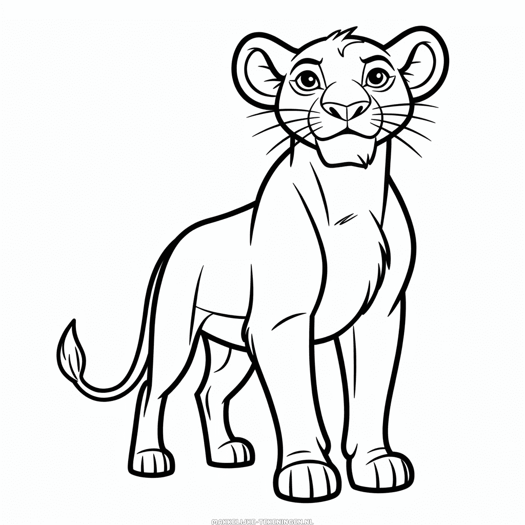 Tekening Sarabi uit De Leeuwenkoning