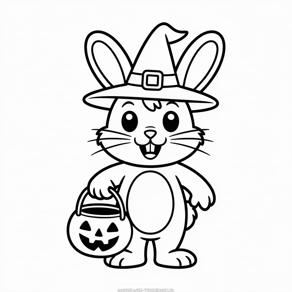 Tekening Schattig Halloween Dier
