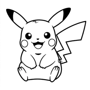 Tekening Schattige Pikachu