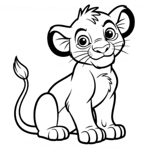 Tekening Simba uit De Leeuwenkoning