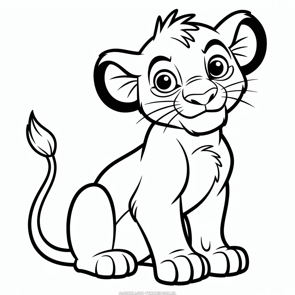Tekening Simba uit De Leeuwenkoning
