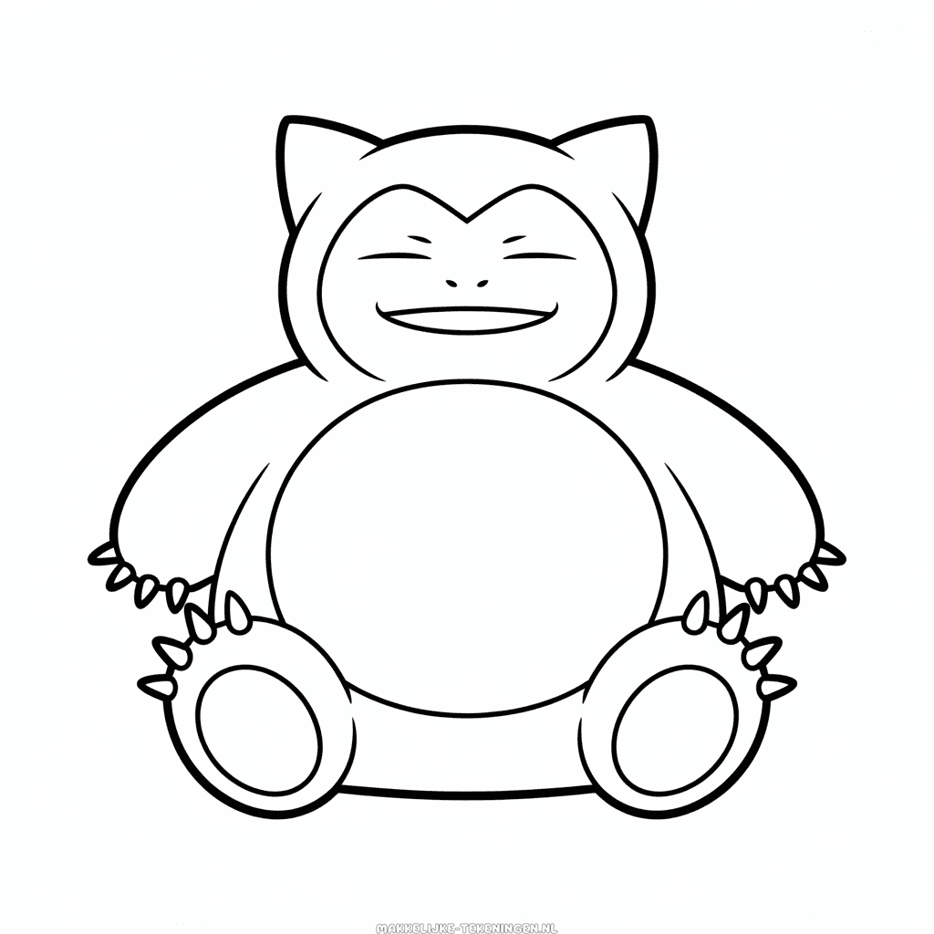 Tekening Snorlax Schets