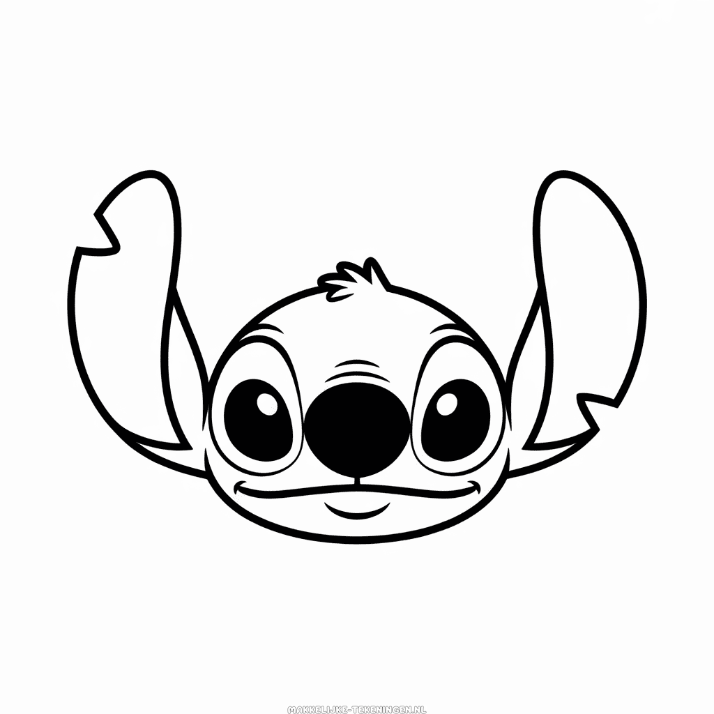 Tekening Stitch Hoofd