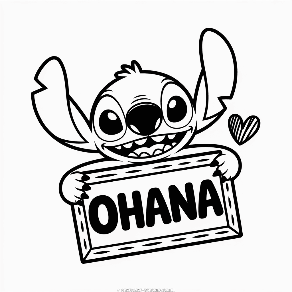 Tekening Stitch Ohana