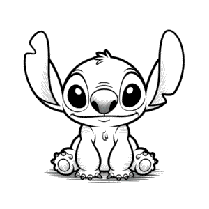 Tekening Stitch Potloodstijl