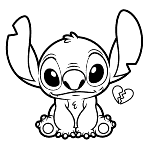 Tekening Verdrietige Stitch
