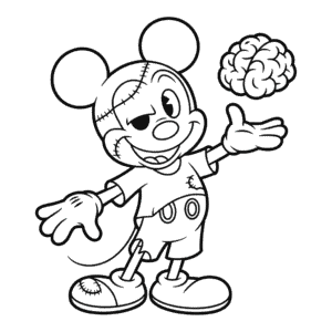 Tekening Zombie Mickey